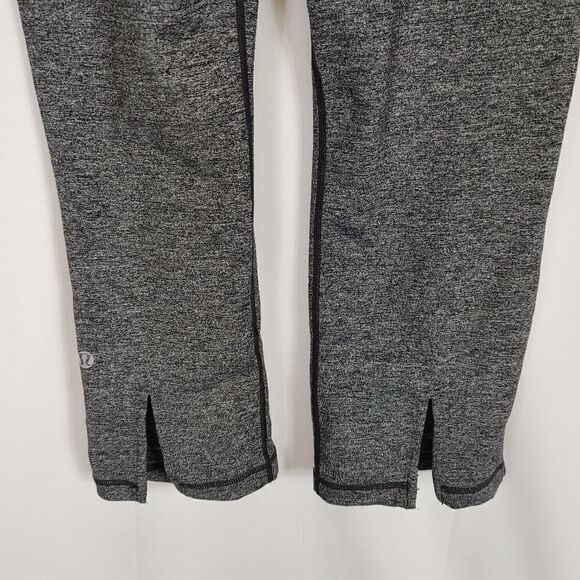 Lululemon Women’s Split Calf Leg Crop Capri Yoga Pants Size 4 Gather And Crow Gr - Picture 6 of 8